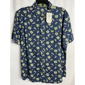 Age Of Wisdom Men's Shirt Size Medium Tequila Bottle 100% Modal Midnight Blue E6